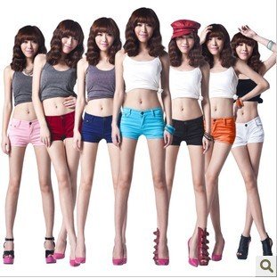 free shipping Wholesale 2012 new 11-Color Candy Shorts  spring and summer denim shorts