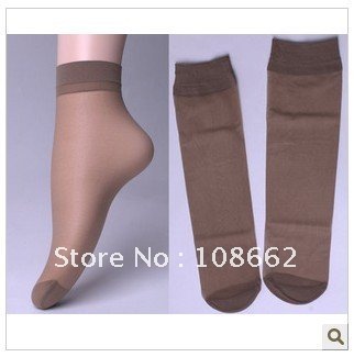 Free shipping wholesale 50pairs/lot women velvet anti-off silk socks ladies nylon silk stockings multi-color short silk socks