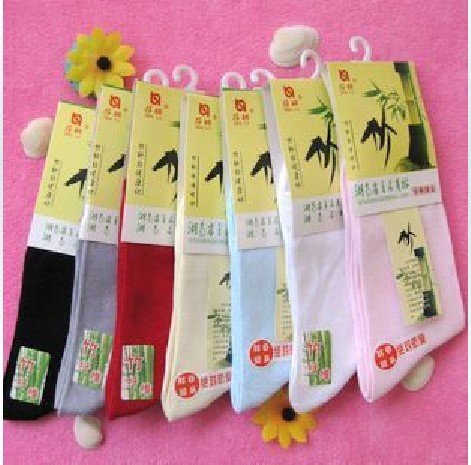 Free Shipping --Wholesale Bamboo fiber Women's socks color mix