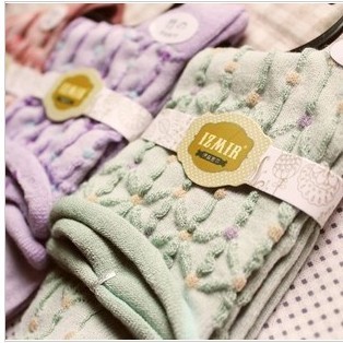 Free Shipping Wholesales Korea Cute Lace, Cotton Ladies Socks FC12142