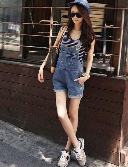 Free shipping Women Overalls short Jeans, Suspender trousers Pants Jumpsuit