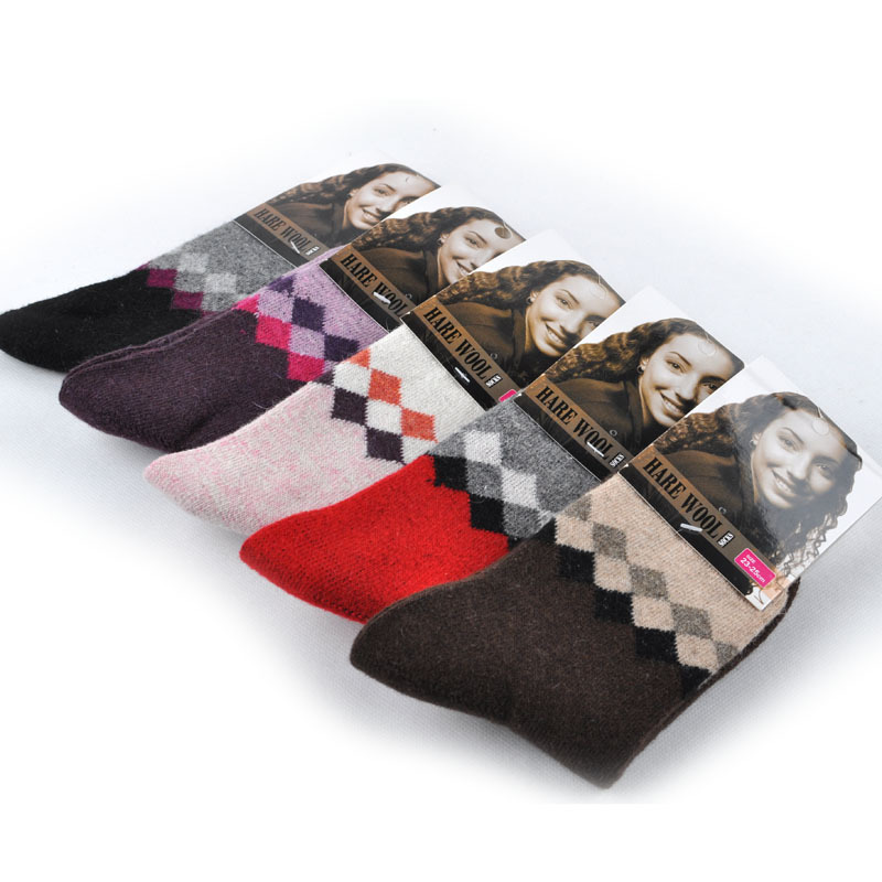 free shipping Women's  winter wool  thick socks ,thermal  rabbit wool socks 6pair/lot