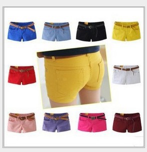 Free shipping women shorts 2013 fashion,10 colours pencil pants,waist shorts vintage color,Cotton pants