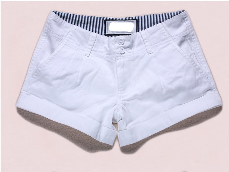 Free Shipping Women Spring Summer Short Pants New Korea Arrival Fashion Pants Lady Low Rice Button Slim Pants Wholesale