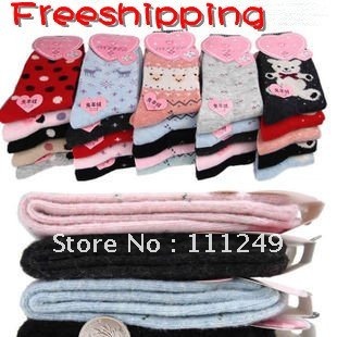 Freeshipping (10pieces/lot) Autumn and winter warm thickening angora socks, wool socks, women socks 15 styles