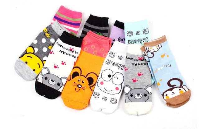 freeshipping Korean cute cartoon thickening socks stockings / Socks / stockings socks Random shipments