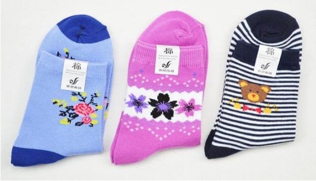 freeshipping ~Soft Cotton  women socks  Beautiful  7 pair /lot