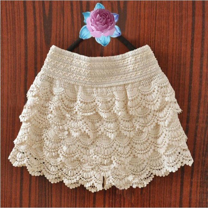 Freeshipping Sweet Lace Crochet Flower Shorts leggings / Hot pants,ledding skirt short,dropshipping