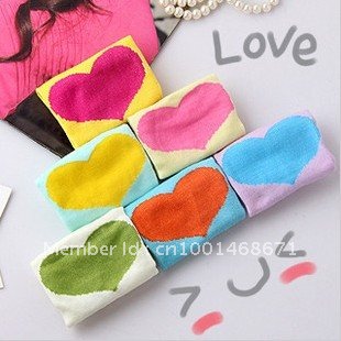 Han2 ban3 lady's love week son socks cute cartoon socks socks peach heart seven days socks