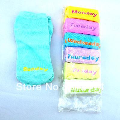 High-quality solid color cotton socks  7 pairs/ bag