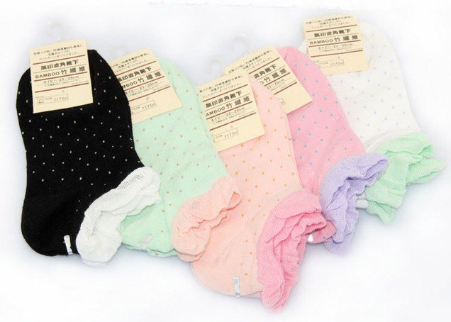 Hot Sale,Bamboo Fiber Women's Invisible Ankle Socks With Small Dot Pattern,20 Pair/Lot+Free shipping