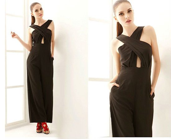 HOT! Spring New Europe Supermodel fashion Waist Jumpsuits 2013 Runway Fashion Show  Jumpsuits & Rompers free shipping