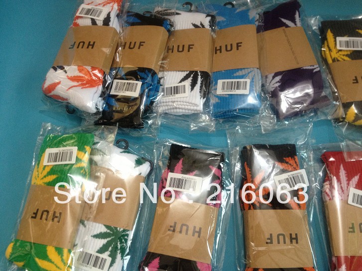HUF! 3 pairs/lot Brand HUF socks usa tide slide skiing sportswear street stockings sock for man and women 100% cotton wholesale
