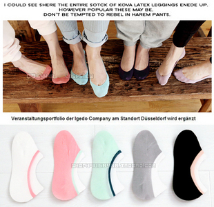 Invisible cotton ankle socks for women