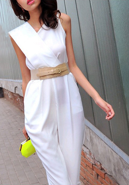 jumpsuit summer 201 3jumpsuit women sexy white jumpsuits free shipping