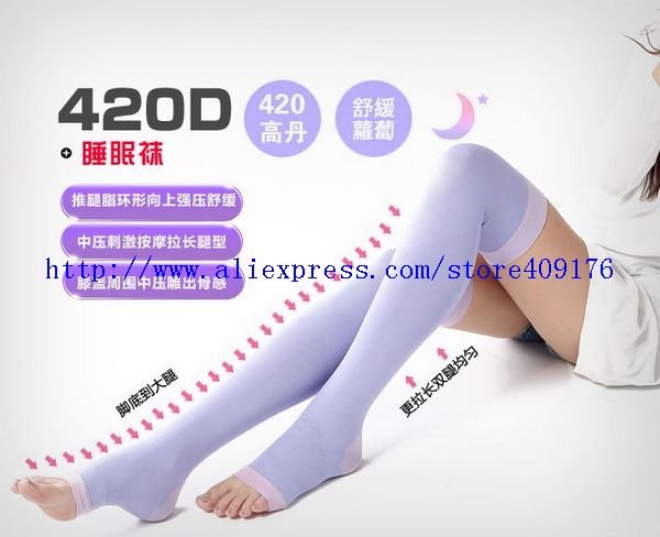 Knee high sleeping tights 5 Pcs,420D Sleeping Socks,Women Varicose Veins Seamless Slimming legging, leg shaper,Free Shipping