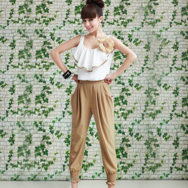 Korean fashion new summer spandex jumpsuit QNE7010