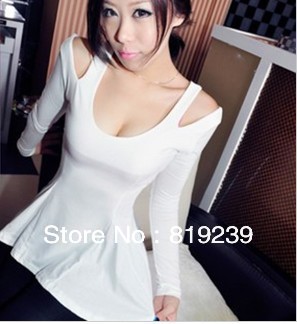 Korean Women 2013 new nightclub sexy strapless waist wear long-sleeved shorts dress two four-color