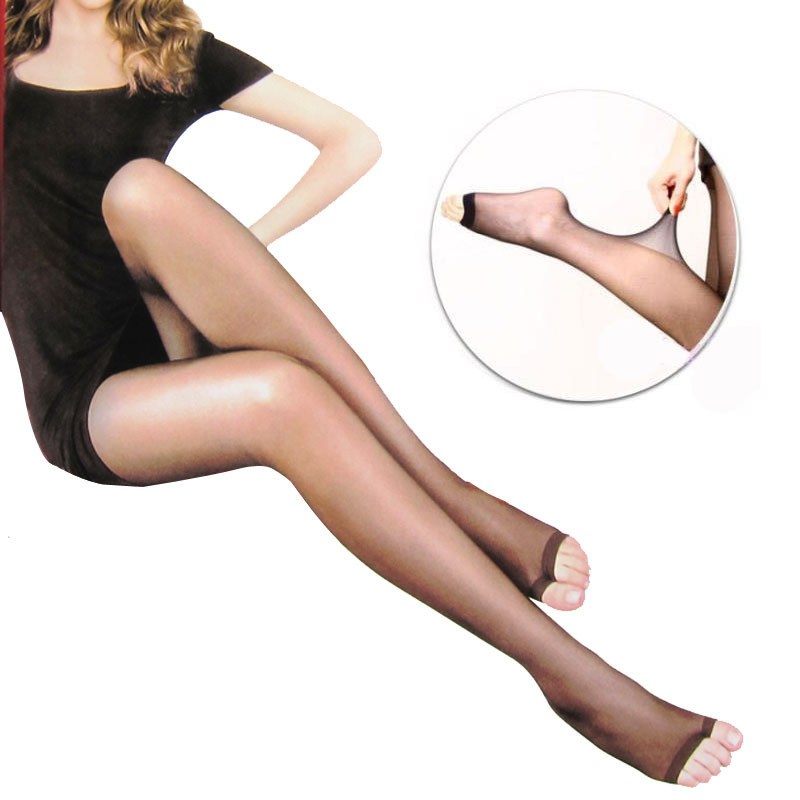 LANGSHA stockings women's ultra-thin Core-spun Yarn pantyhose summer open toe socks open toe socks female