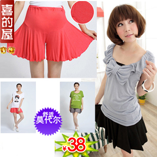 Maternity clothing summer comfortable Modal material maternity dress pants maternity shorts 59230