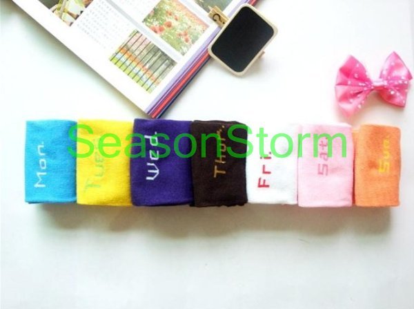 Min Order $20 (mixed order) Retail 7 pair/lot Fashion Weekday Socks Fancy From Monday To Sunday / Womens Cotton Socks (SM-40)