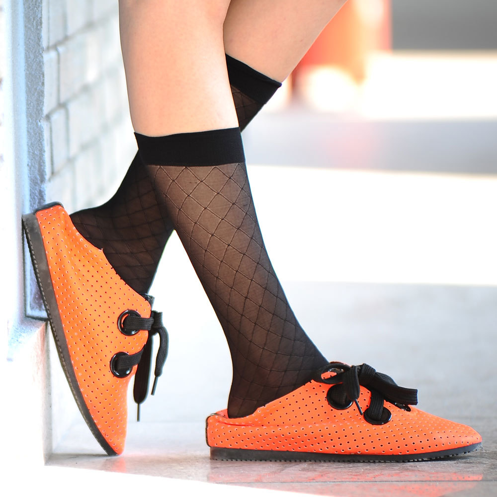 Mona women's short stockings knee jacquard socks genicular woven pattern fashion socks short stockings