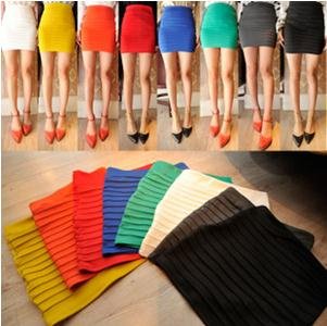 New female fashion A-line skirt thin fold tight-fitting skirt  Buy 3 get one free only