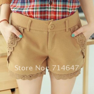 New product han2 ban3 temperament cultivate one's morality show thin lace decoration cloth shorts