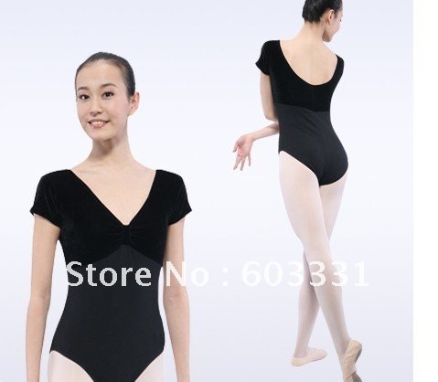 NWT EUROTARD SHORT SLEEVE LEOTARD COT/LYC COLORS WOMEN Gymnastics Dance Practice Leotard Dance Dress Size M/L/XL Free Shipping
