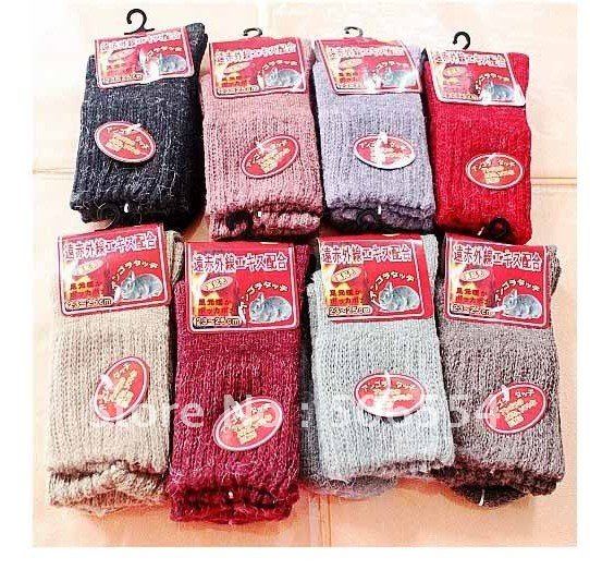 Pure color no design scosks  thick Warm wool and Rabbit hair women socks,woman winter socks For Christmas Gift 5pair/lot