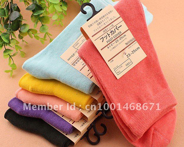 Pure cotton socks candy color pure color male of female socks foreign trade, single men and women cotton in barrel socks