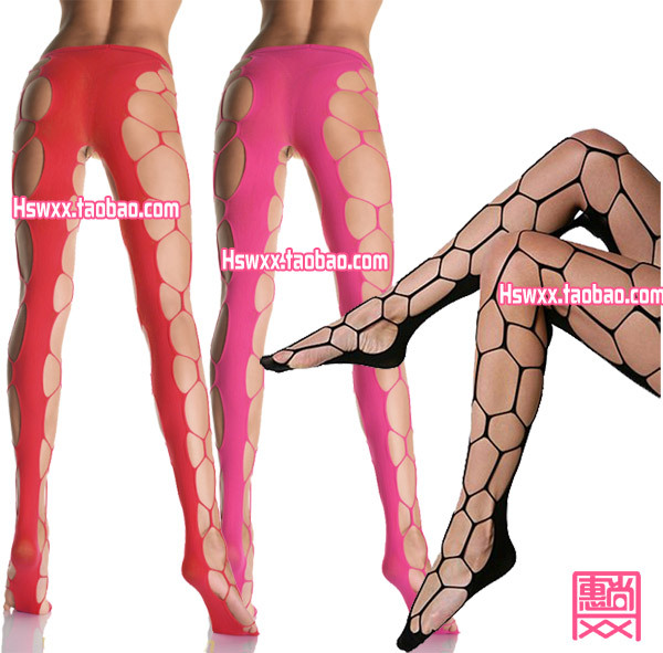Sexy extra large mesh cutout faux leather plus size pantyhose fishnet stockings grid wire socks female