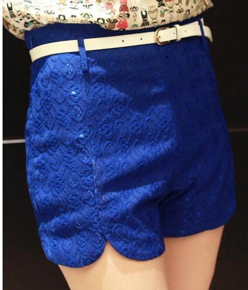 SHOWLK,,the same style as European and American fashion magazines, solkid lace short,For a variety of mix