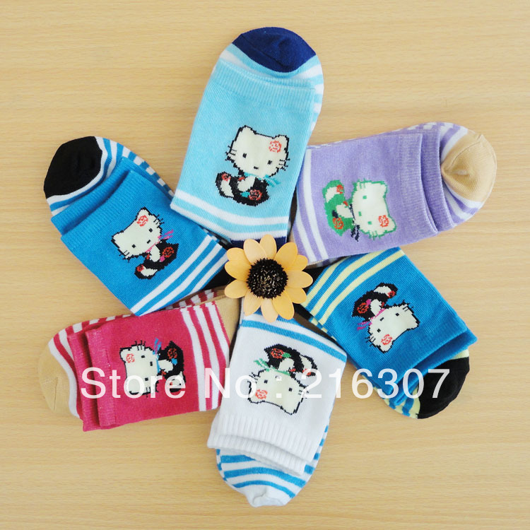 Socks hello kitty cartoon cotton socks