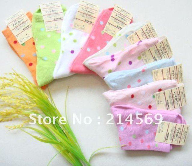 Socks wholesale cotton dot leisure women socks for cotton 35-39 code free shipping
