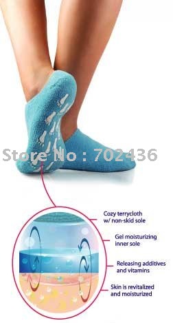 Soft Spa Gel Socks for beautiful feet moisturizing  Gel Spa insole silicon Gel Booties SPA insoles (2 pieces=1 Pair)