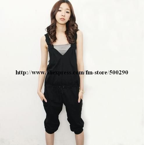 South Korea Style, Elastic Loose Fitting Jumpsuit, Casual Jumpsuit, Free Shipping