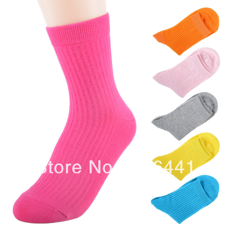 spring candy colors men and women socks 6pairs/lot very comfortable cotton solid colorful casual fashion socks