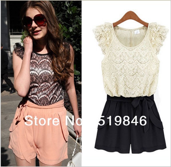 The new spring and summer 2013 in Europe and the British tide fei childhood is lace jumpsuits
