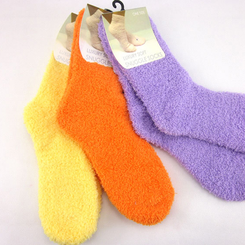 Towel adult floor socks winter slip-resistant thickening plush socks thermal ankle sock