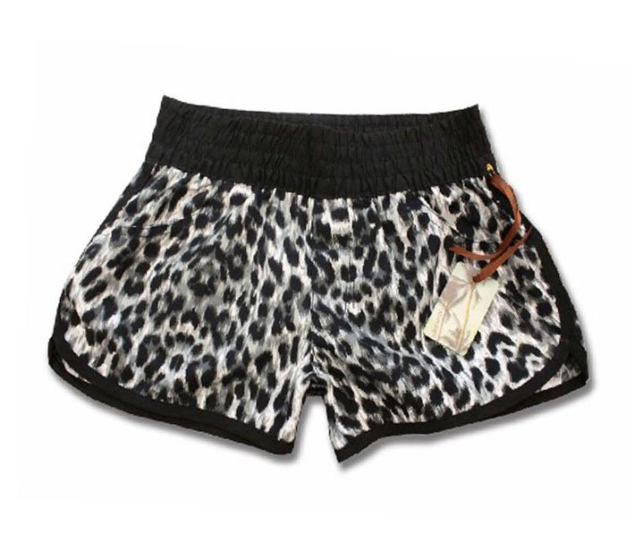 Wholesale 2012 lady women female's best gift Polyester material clothes Pant High quality Leopard grain surf short free shipping