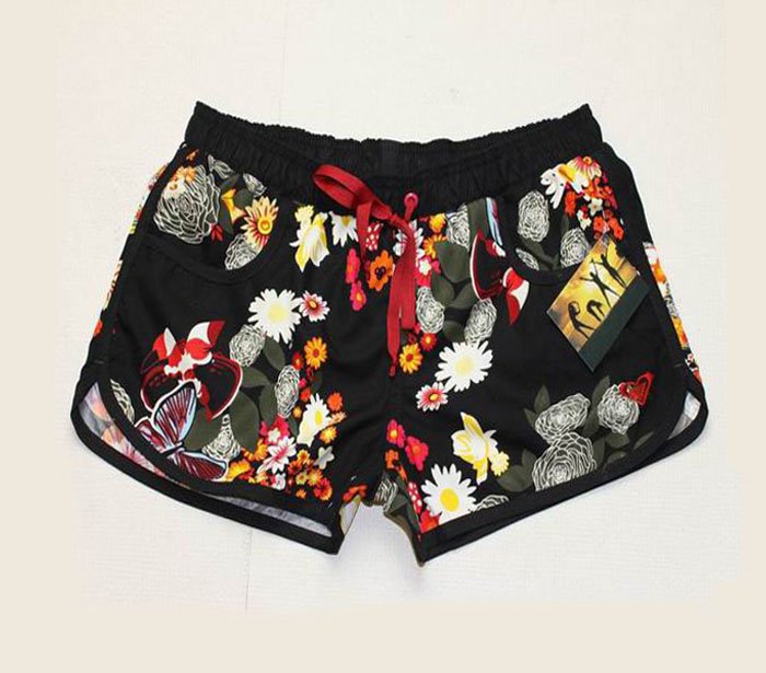 Wholesale 2012 women female lady's best gift Polyester material clothes Pant High quality small flower surf short +free shipping
