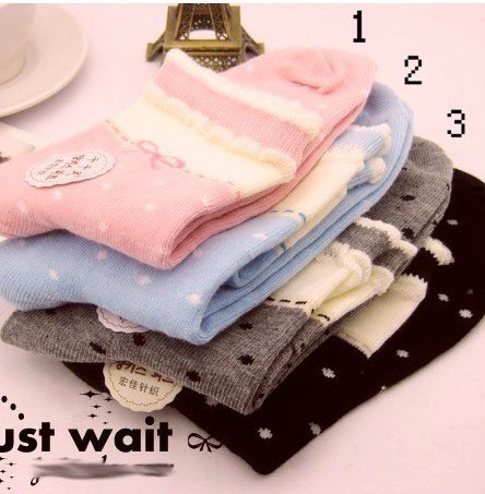 Wholesale 36pairs Cotton Cute Women Lace Short Sock Free Shipping