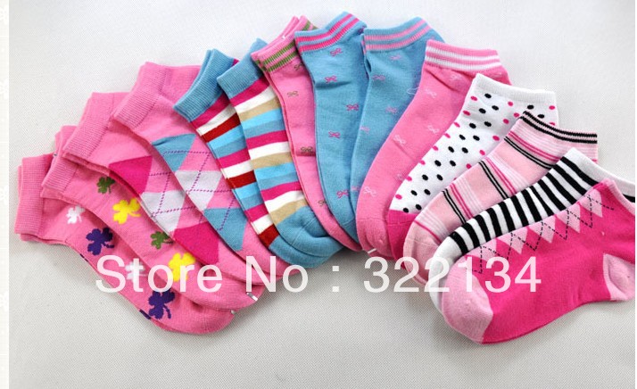 Wholesale 60piece=30pairs New Arrival Mix Cotton Candy Colored Striped Socks Women