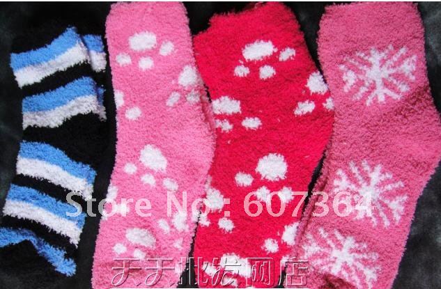 Wholesale Autumn and winter thick warm socks floor wool socks many colors 100pcs/lot (1 pair=2pieces)