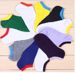Wholesale Mans Combed Cotton Sport Socks / Fashion Multi-Color Unisex No Show