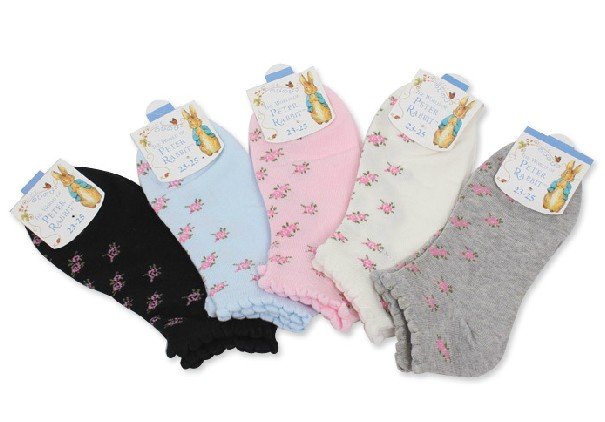 Women's Brand Cotton Small Flower Design Sneaker Elastic Socks With Lace,20 Pair/Lot+Free shipping