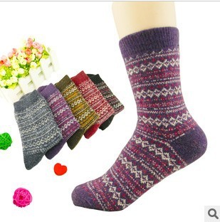 women's casual warm wool cotton sock for winter 10 pairs/Lot mix colors free shipping