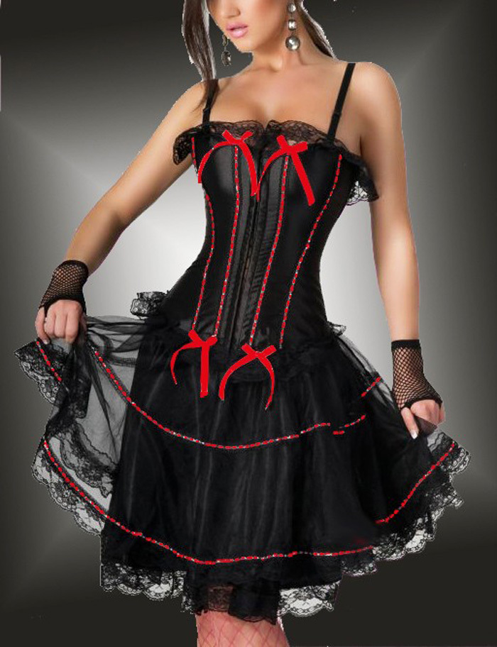 Women shaper Black red satin Sexy Lingerie Underwear corset wholesale and retail 1988