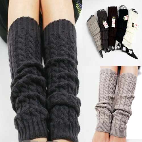 Women Winter Knit Crochet Fashion Leg Warmers Legging 5 Colors Free Shipping